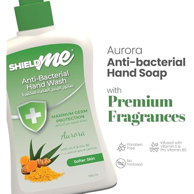 SHIELDME ANTIBACTERIAL HANDWASH LIQUID SOAP, AURORA  300ML - Image 3